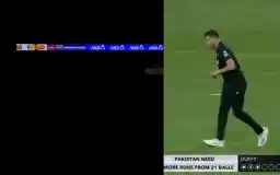 Play stopped as the floodlights suddenly failed in Pakistan and New Zealand,